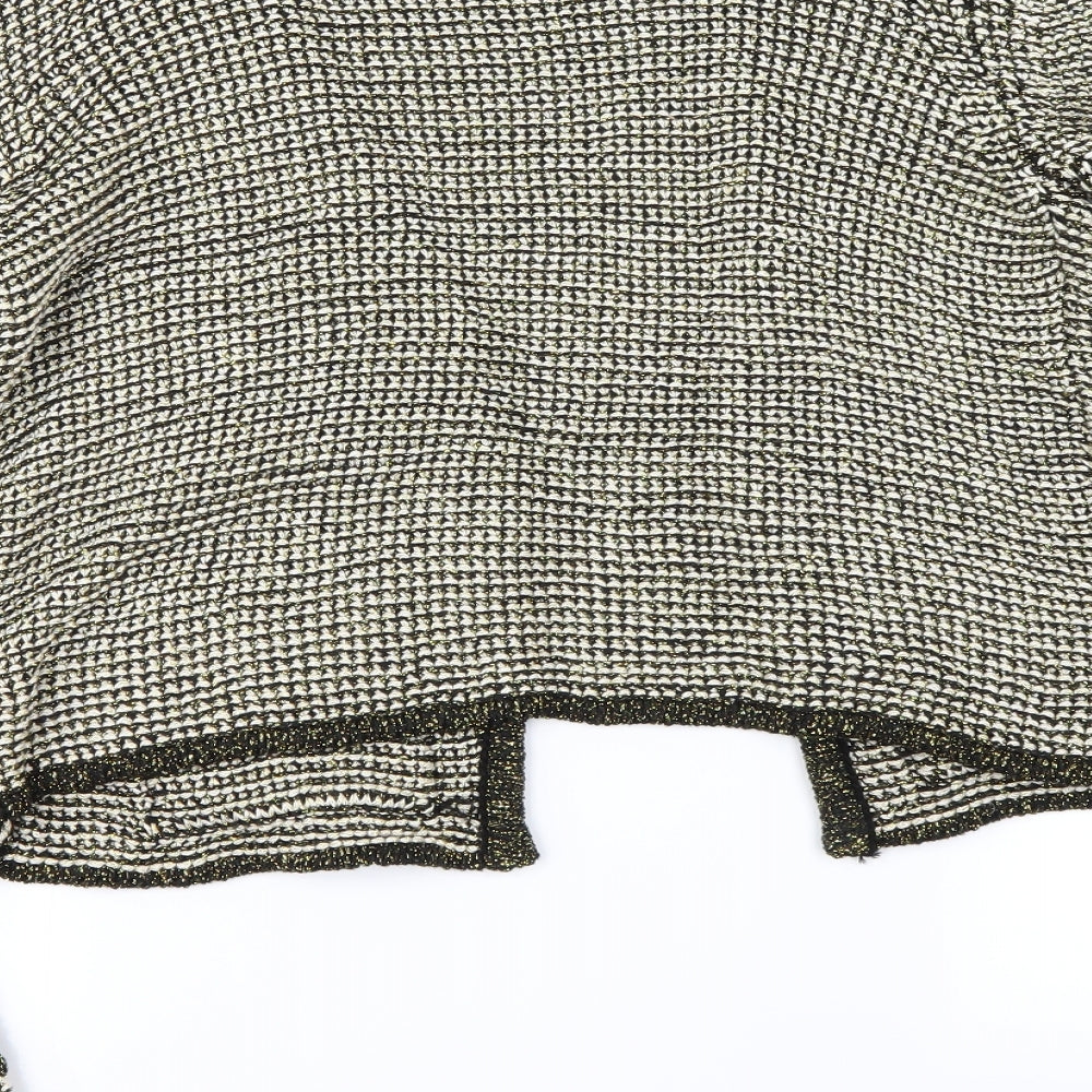 Miss Selfridge Womens Yellow Cardigan Jumper Size 14