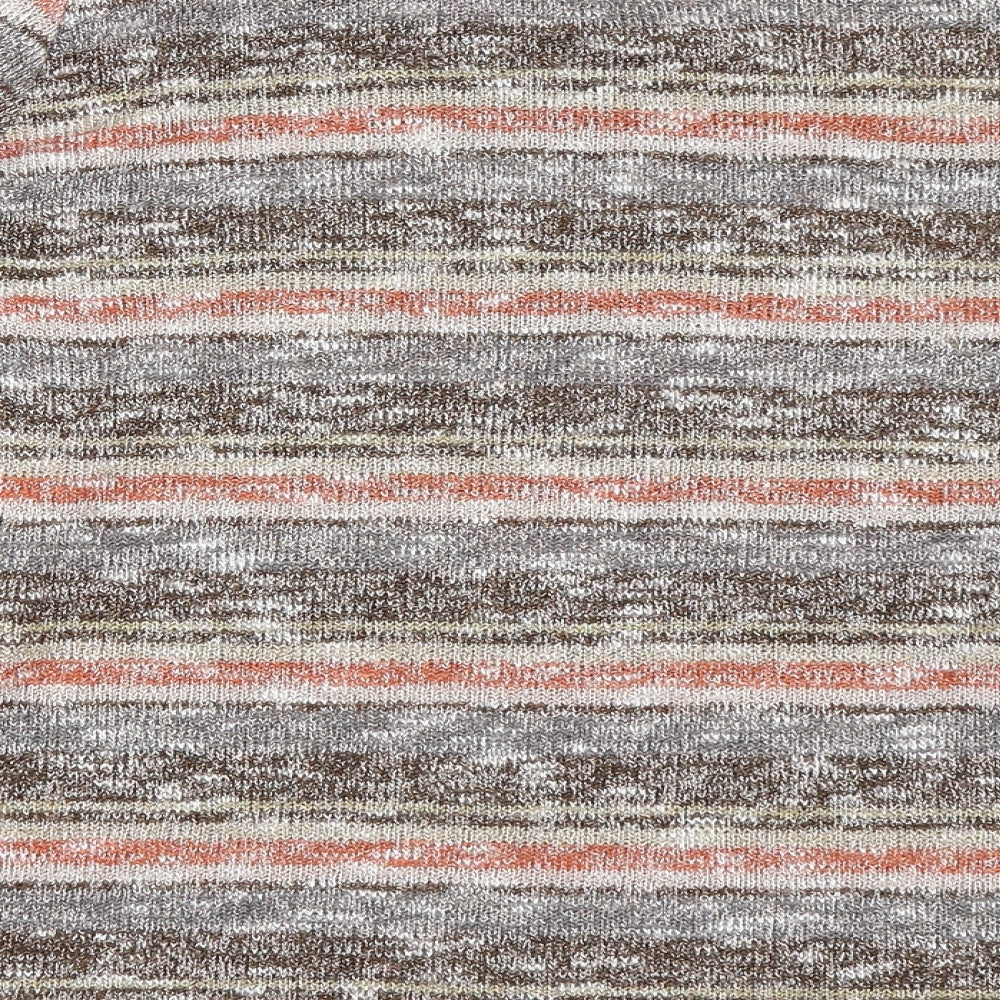 EWM Womens Orange Striped Pullover Jumper Size 18