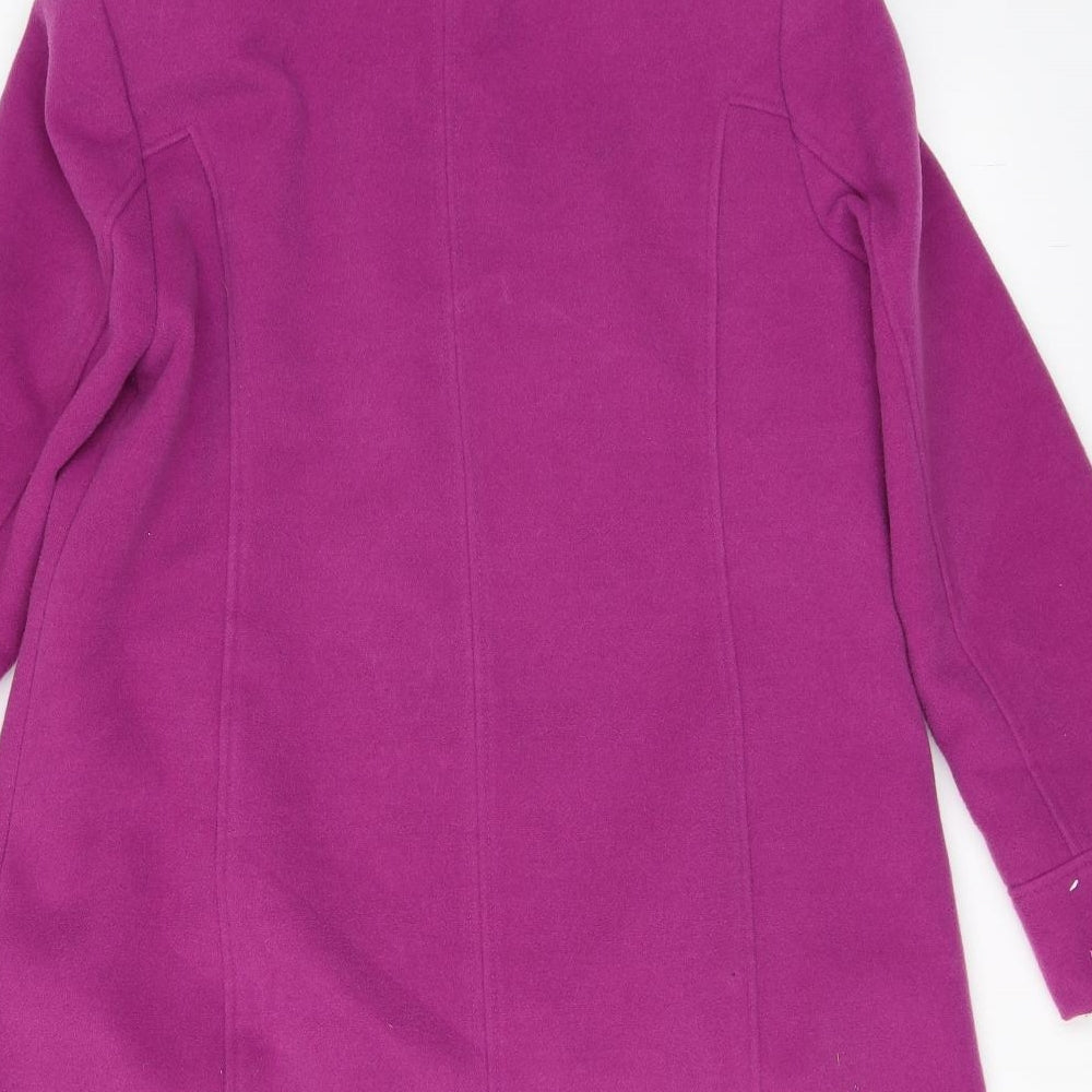 Elegance Fashion Womens Purple Overcoat Coat Size 12