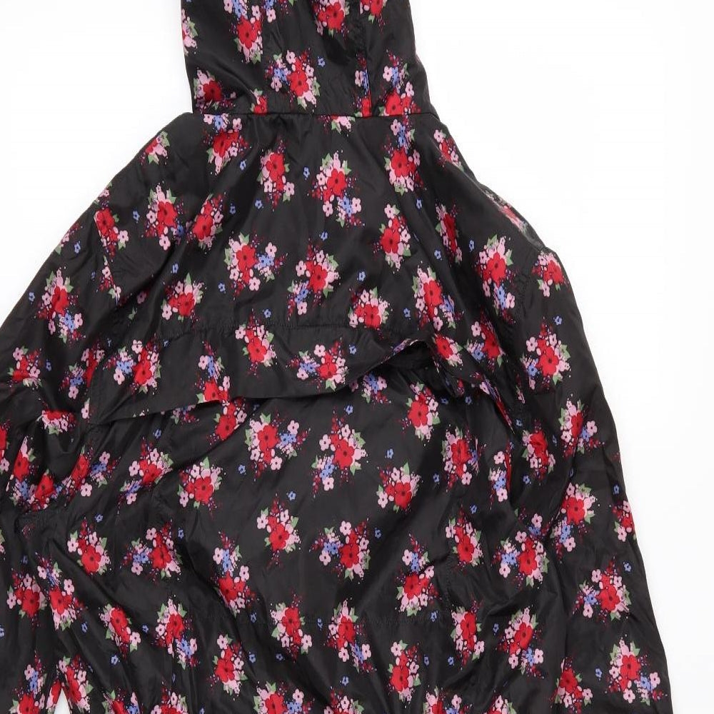 TU Womens Black Floral Jacket Size S - Packable