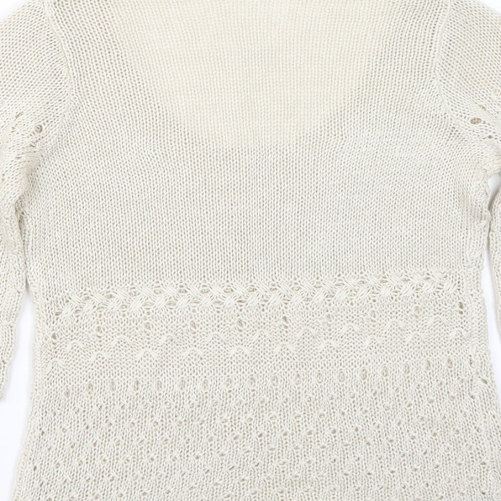 Tesini Womens Beige Pullover Jumper Size 14