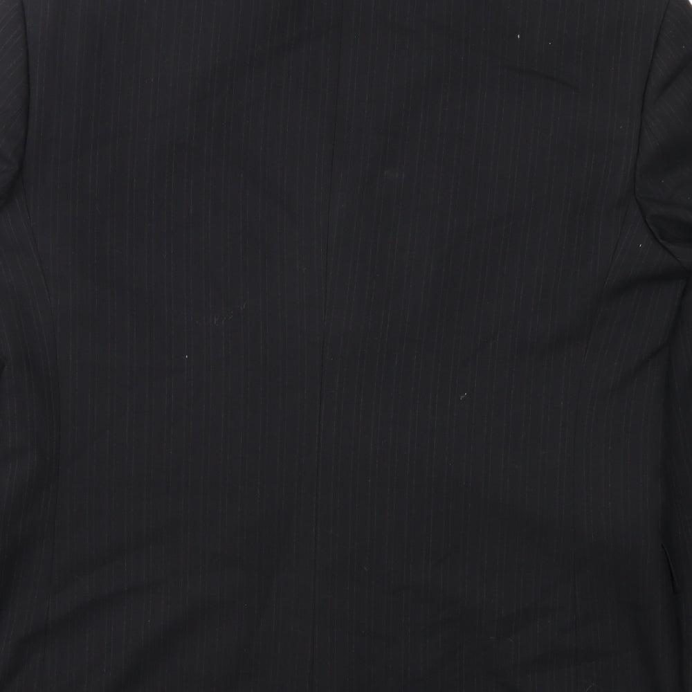 Pinstripe Mens Grey Striped Jacket Suit Jacket Size 40