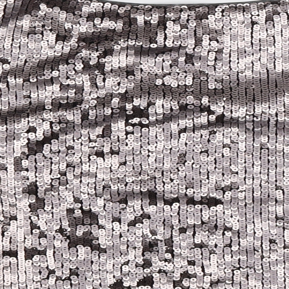 Boutique Womens Silver Basic Blouse Size S - Oversized