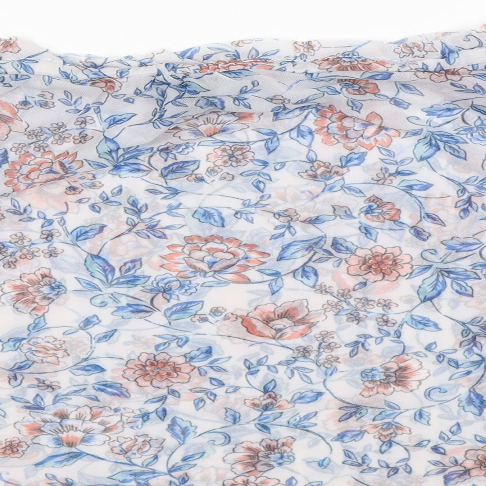 New Look Womens White Floral Basic Blouse Size 12