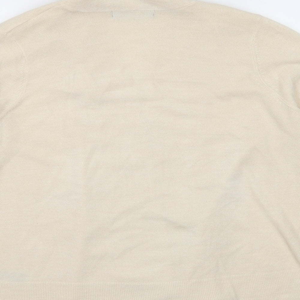 Marks & Spencer Womens Beige Cardigan Jumper Size M