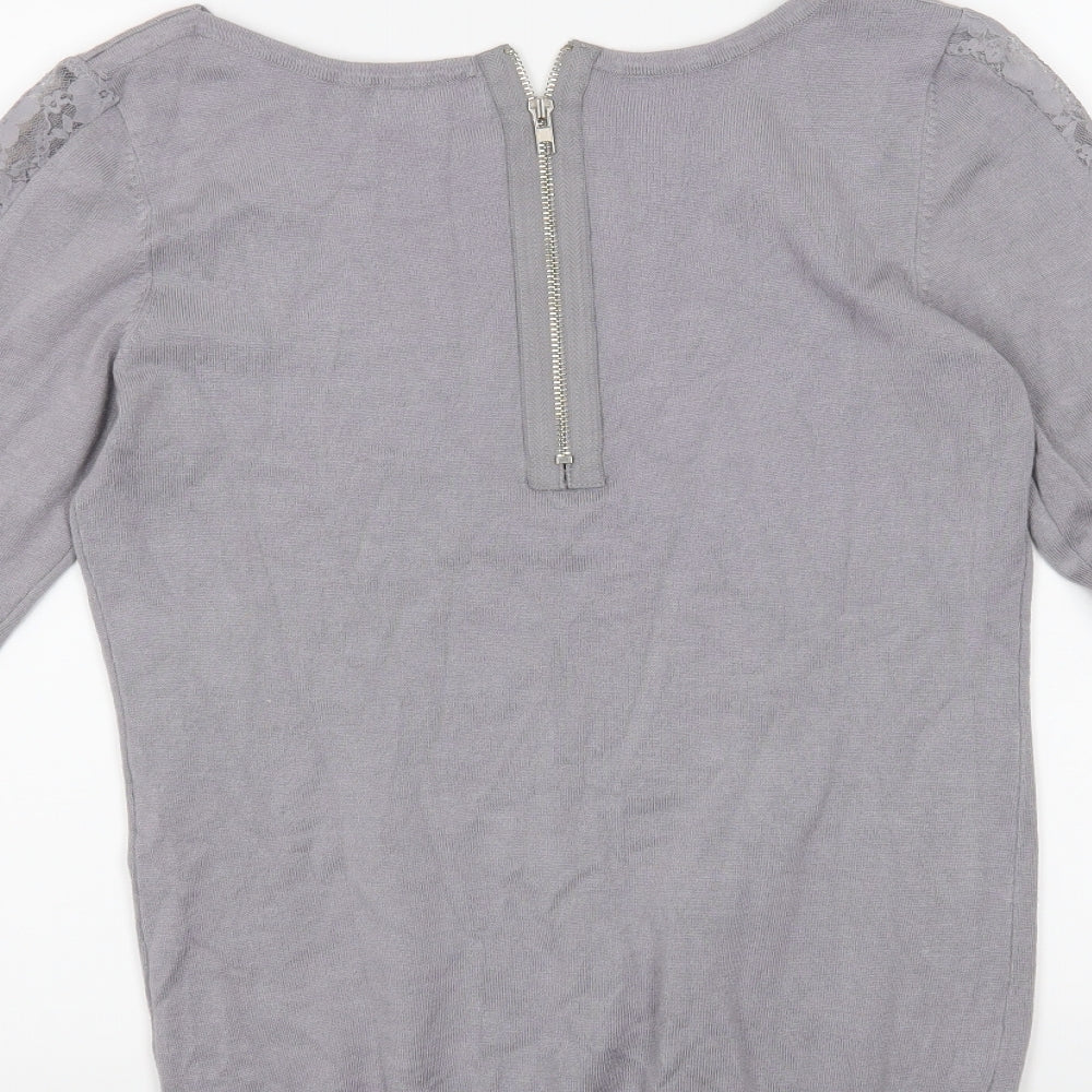 Apricot Womens Grey Pullover Jumper Size 14