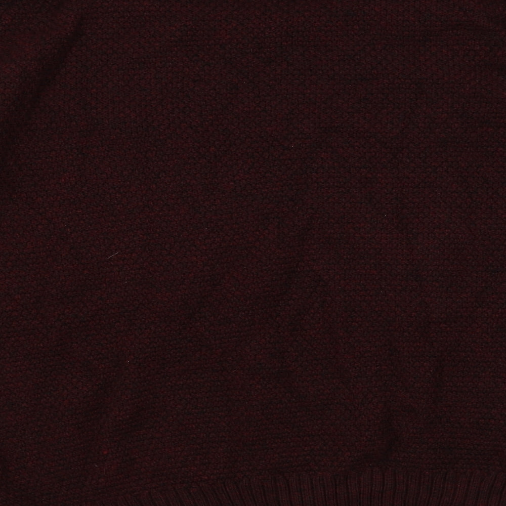Brand and care label for Easy men’s red jumper, size XL