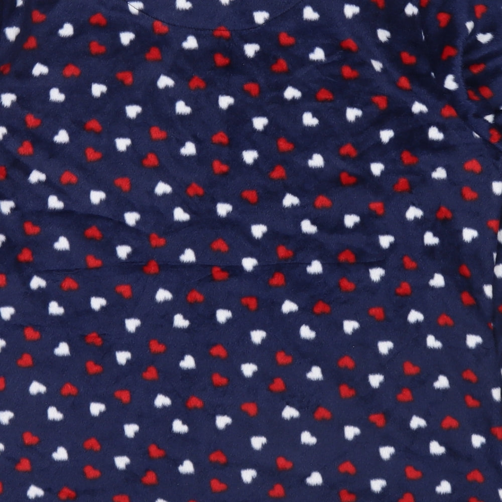 M&Co Womens Blue Polka Dot Top Pyjama Top Size 10