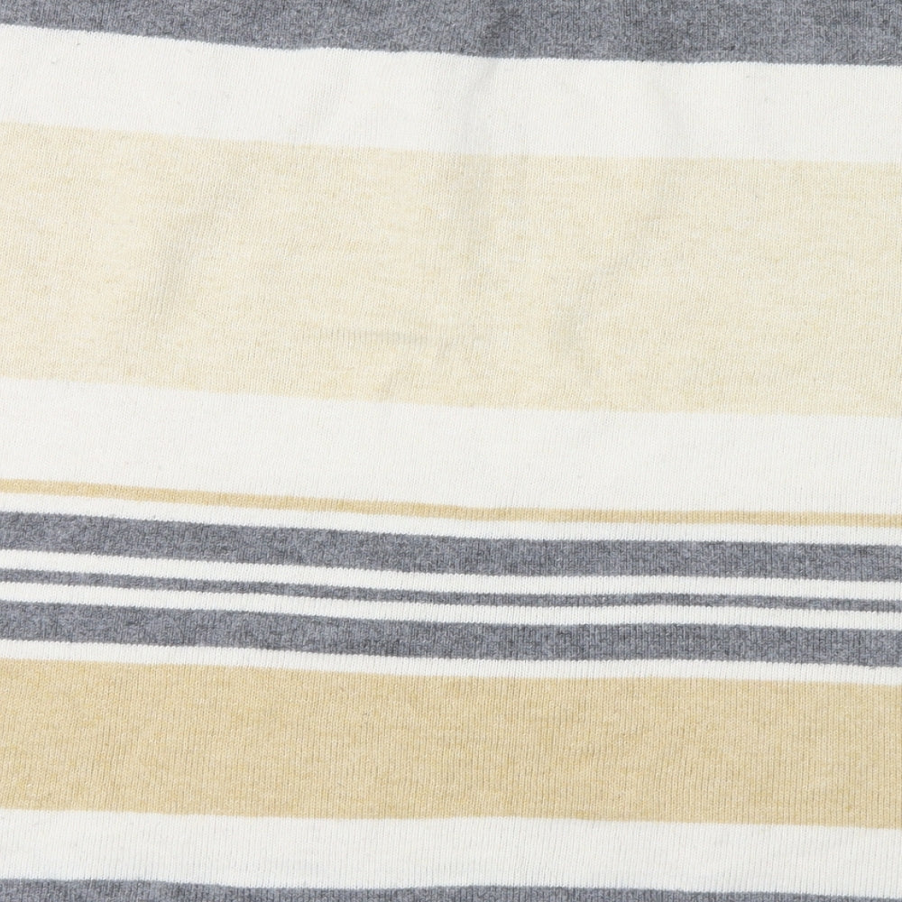 Marks & Spencer Womens Yellow Striped Pullover Jumper One Size
