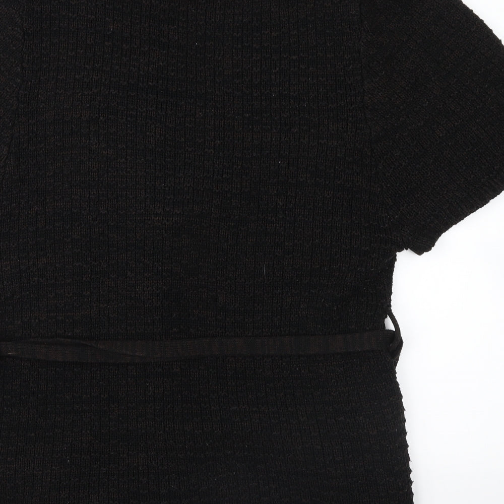 evie Womens Black Cardigan Jumper Size 14