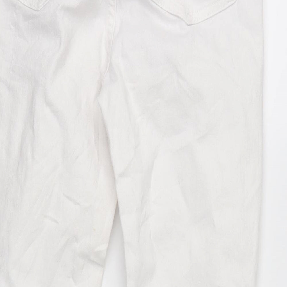 whitestuff Womens White Denim Skinny Jeans Size 6 L22 in