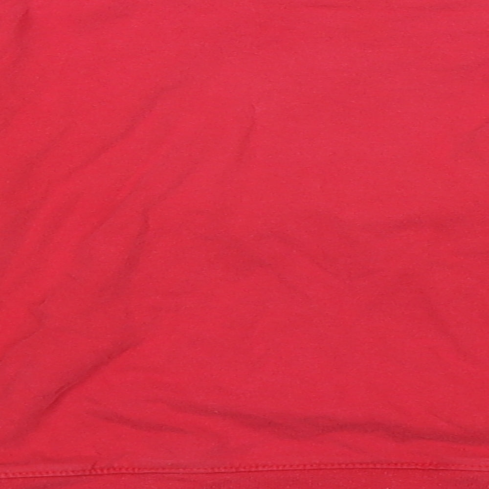 Marks & Spencer Girls Red Basic T-Shirt Size 7 Years