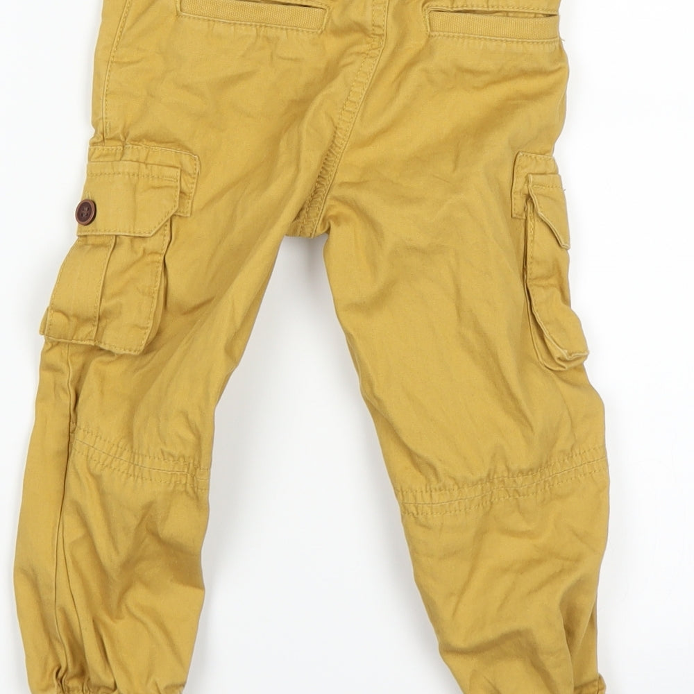Mothercare Boys Yellow Cargo Trousers Size 2 Years