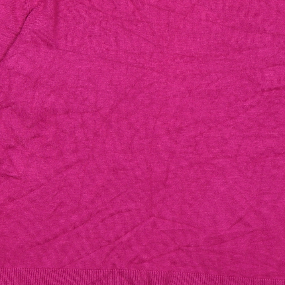 M&Co Womens Pink Knit Pullover Jumper Size M