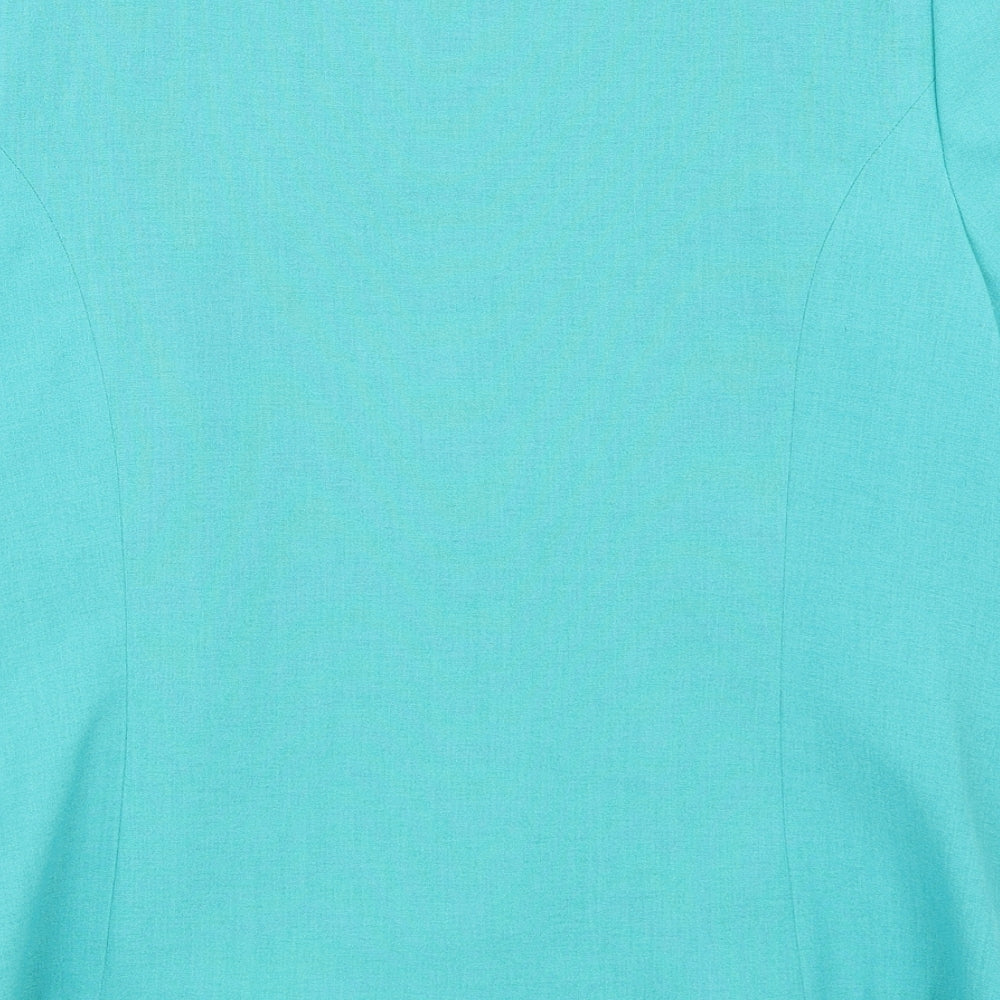 EWM Womens Blue Jacket Blazer Size 14