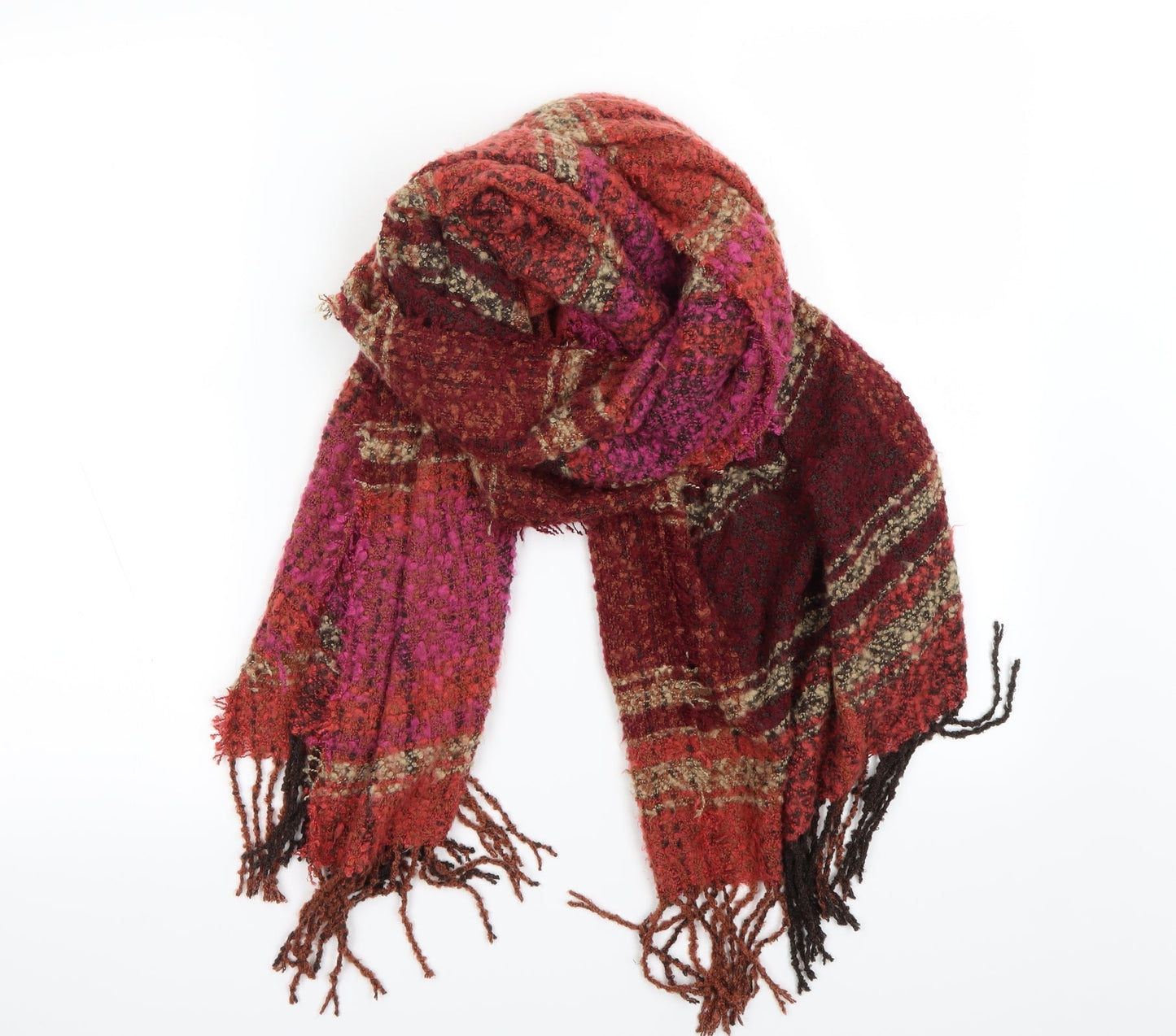 Preworn Womens Multicoloured Check Scarf