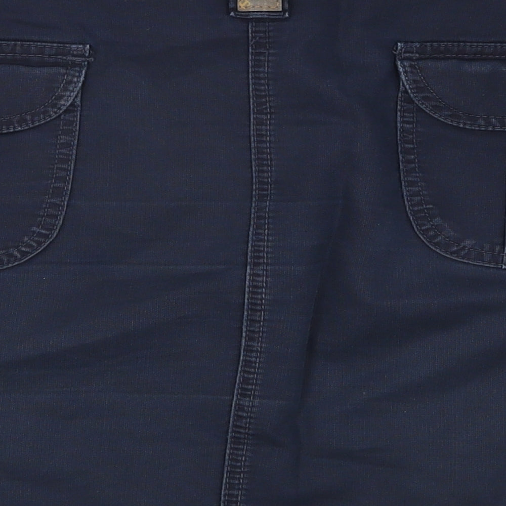 New Look Womens Blue A-Line Skirt Size 14