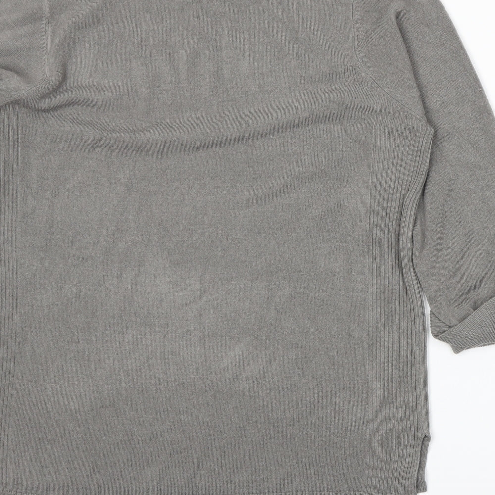 BHS Womens Grey Knit Pullover Jumper Size 16
