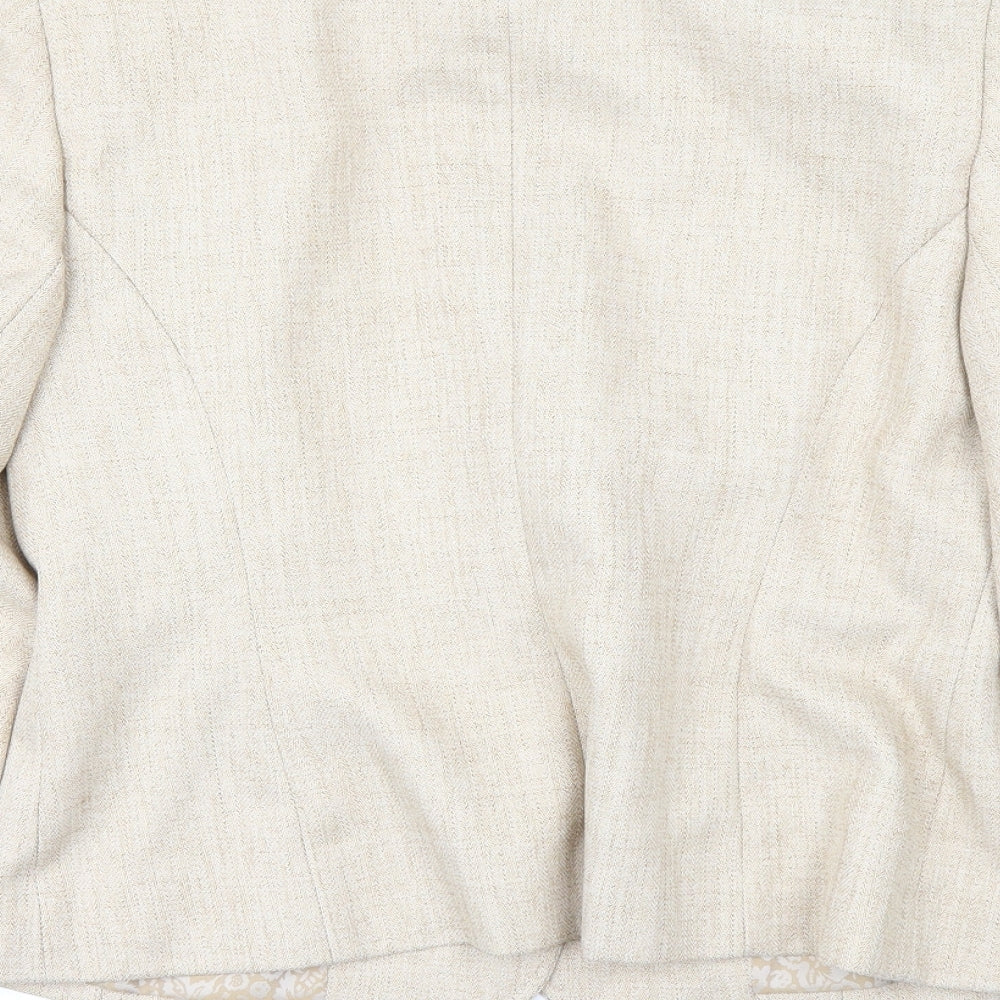 Autonomy Womens White Overcoat Coat Size 12