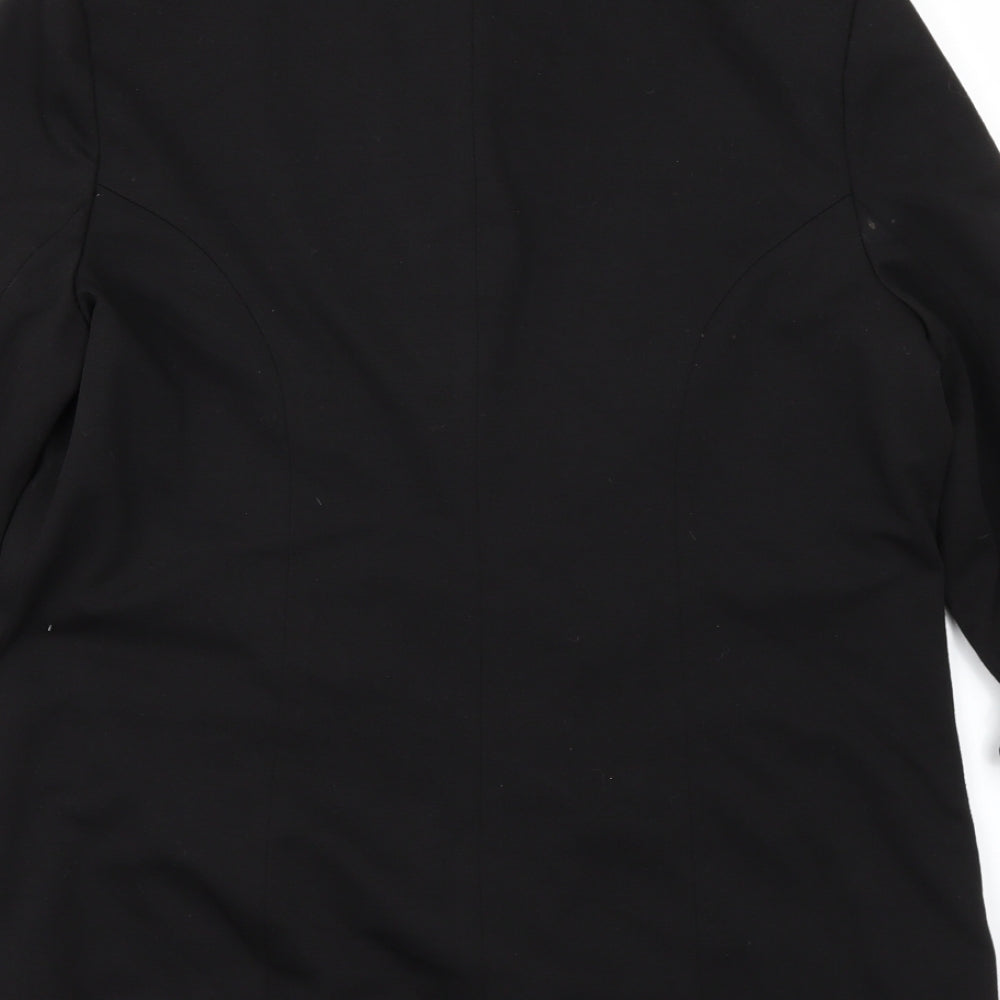 redherring Womens Black Overcoat Coat Size 14