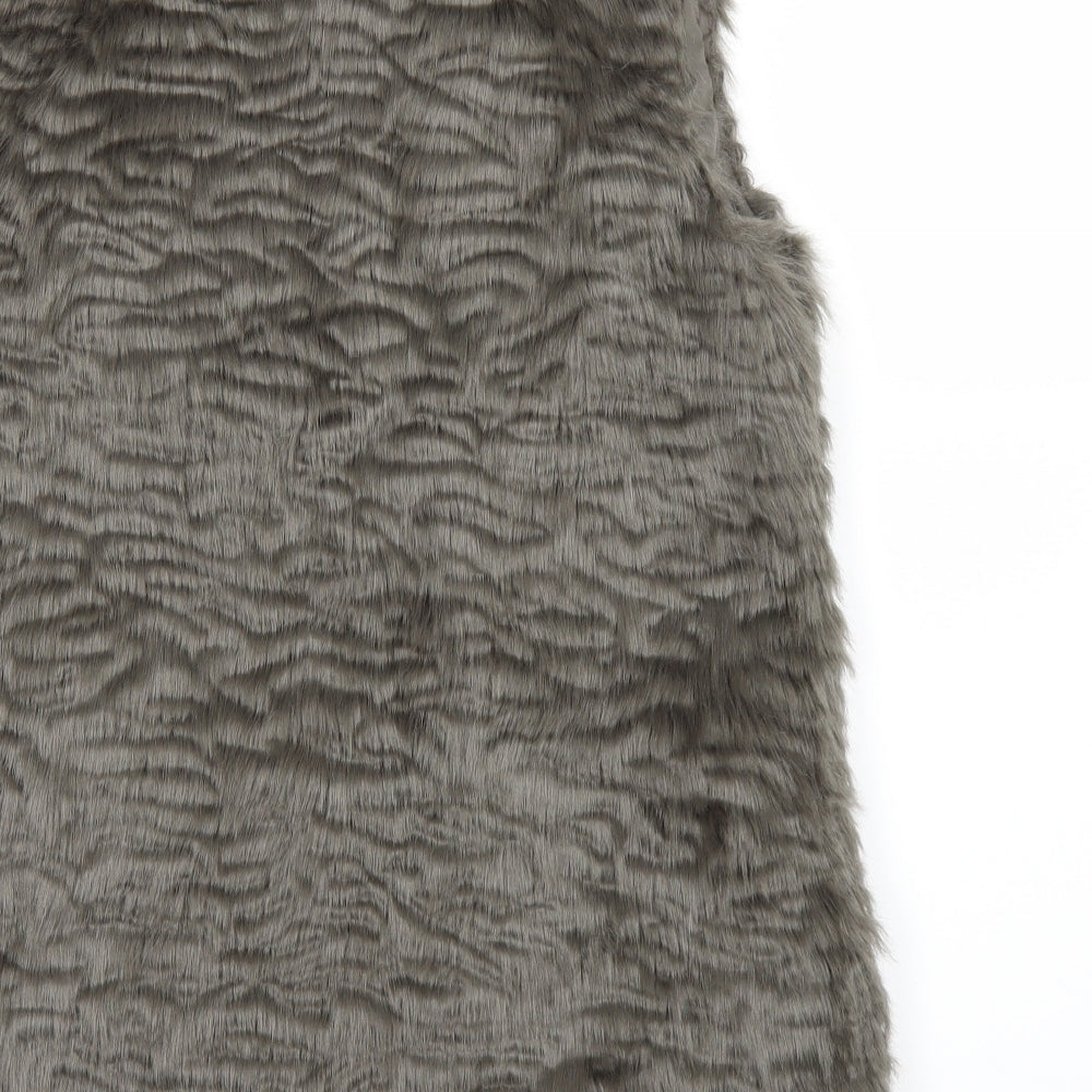 New Look Womens Grey Overcoat Coat Size 8