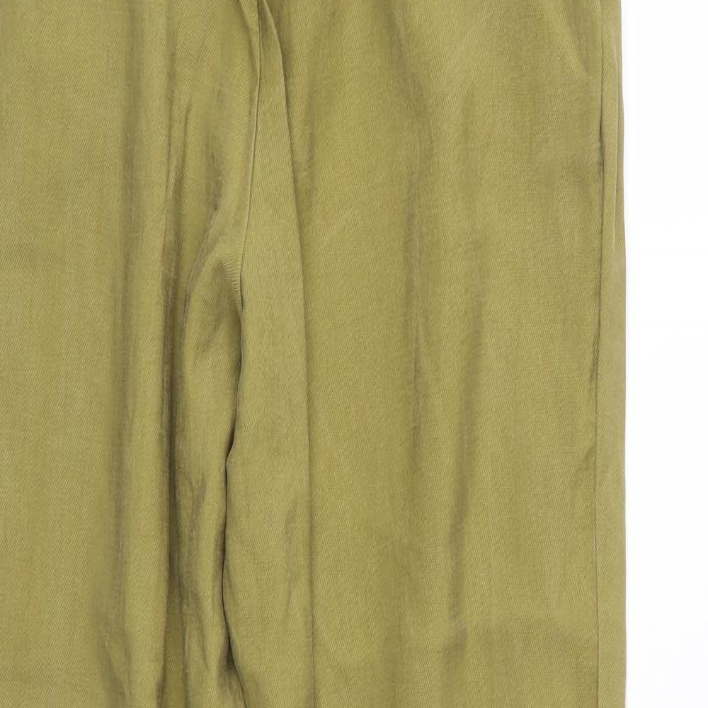 H&M Womens Green Trousers Size 6 L25 in