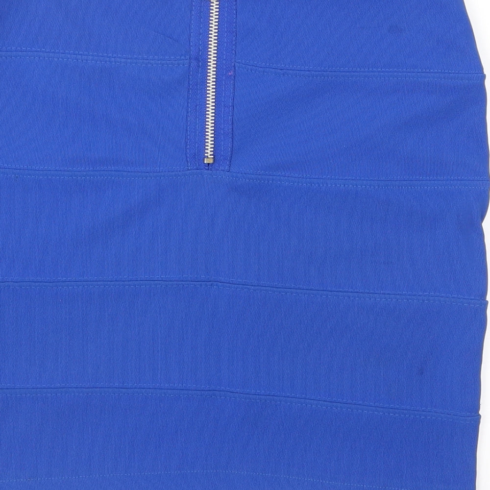 Pilot Womens Blue Bandage Skirt Size 8
