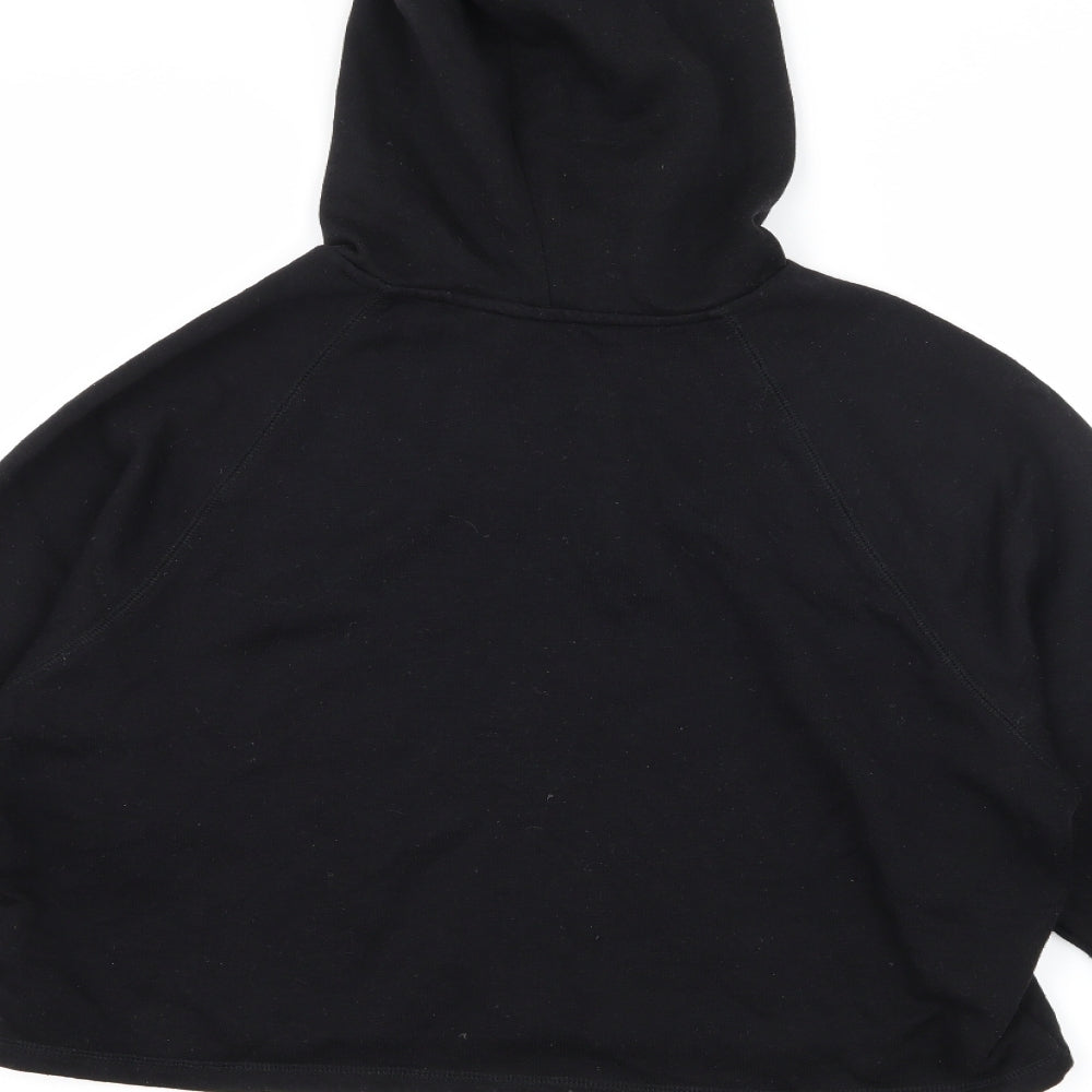 H&M Womens Black Jersey Pullover Hoodie Size M - Power to the Girls