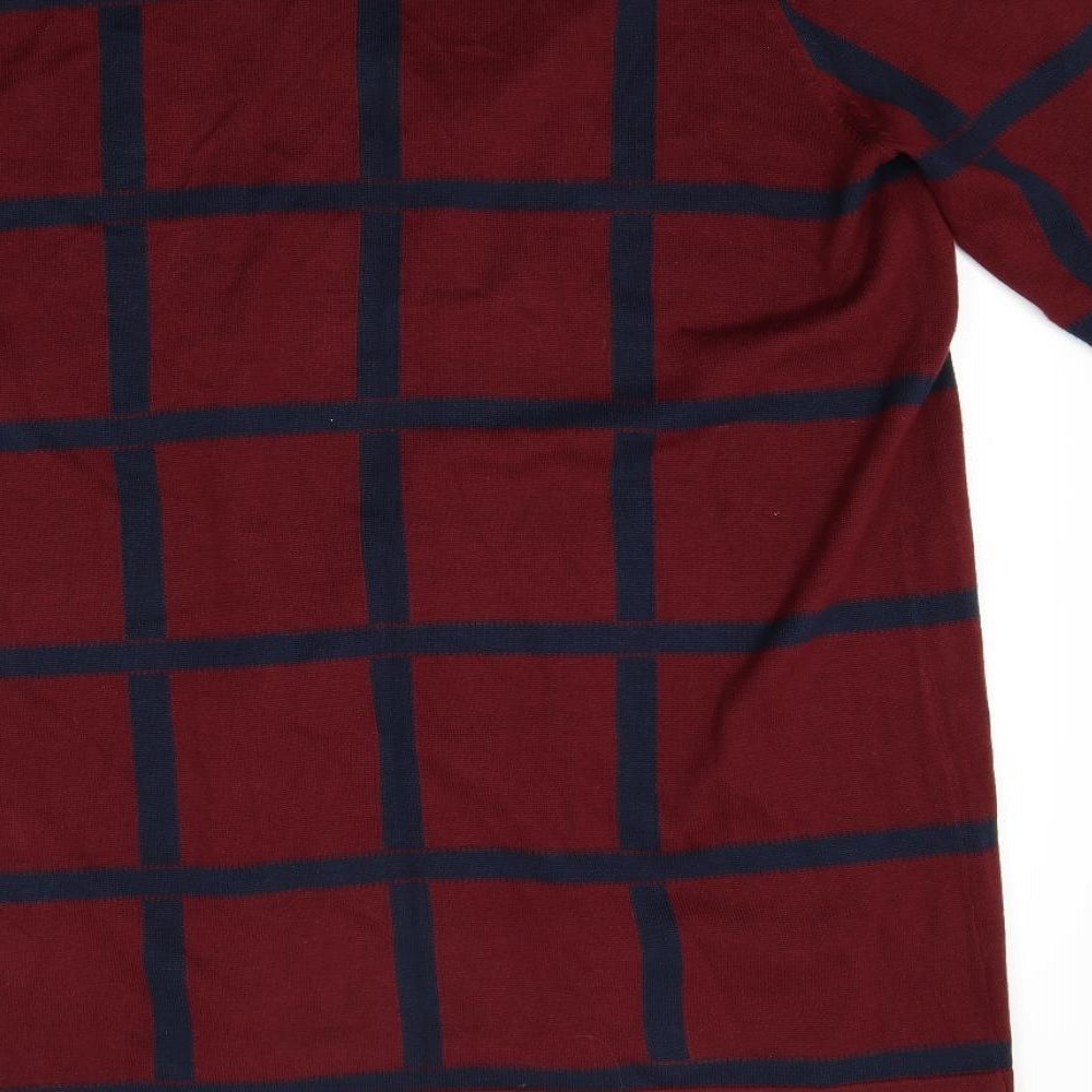 Micha Womens Red Check A-Line Size XL