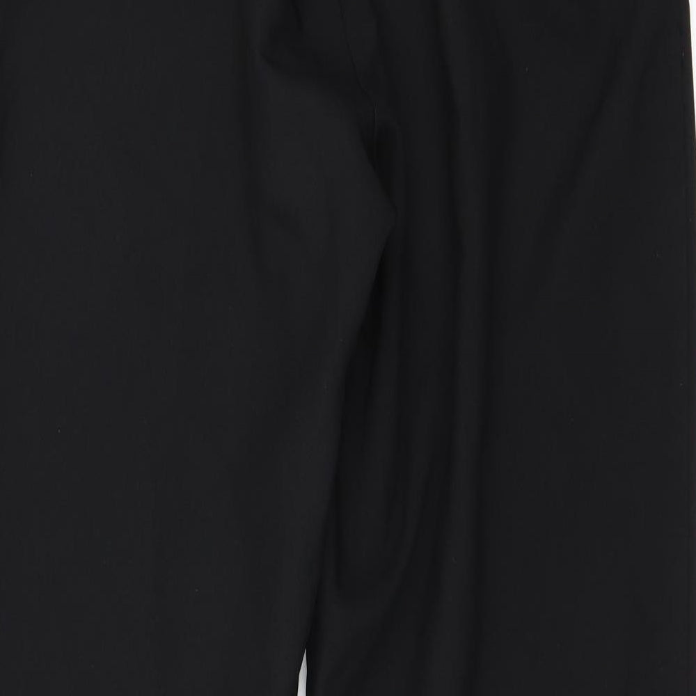Preworn Womens Black Trousers Size 18 L26 in