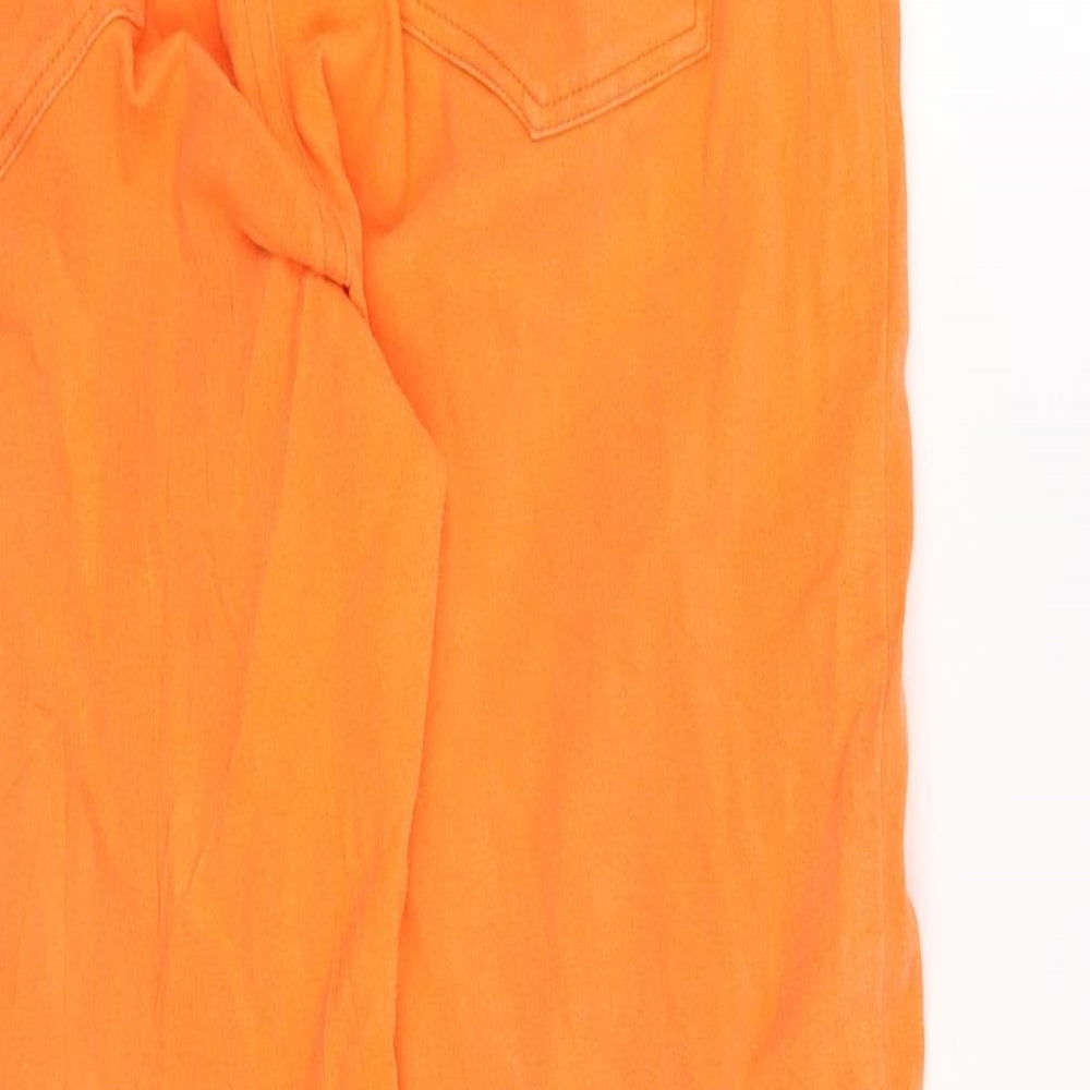 Preworn Womens Orange Straight Jeans Size 8 L23 in