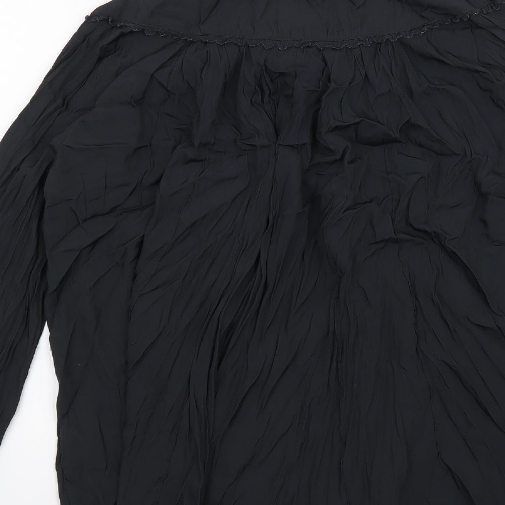 H&M Womens Black Basic Button-Up Size 6