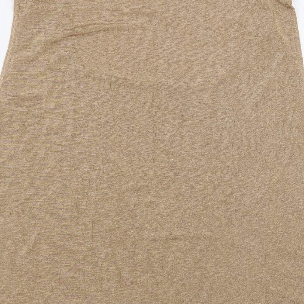 Reflections Womens Brown Basic Blouse Size 2XL