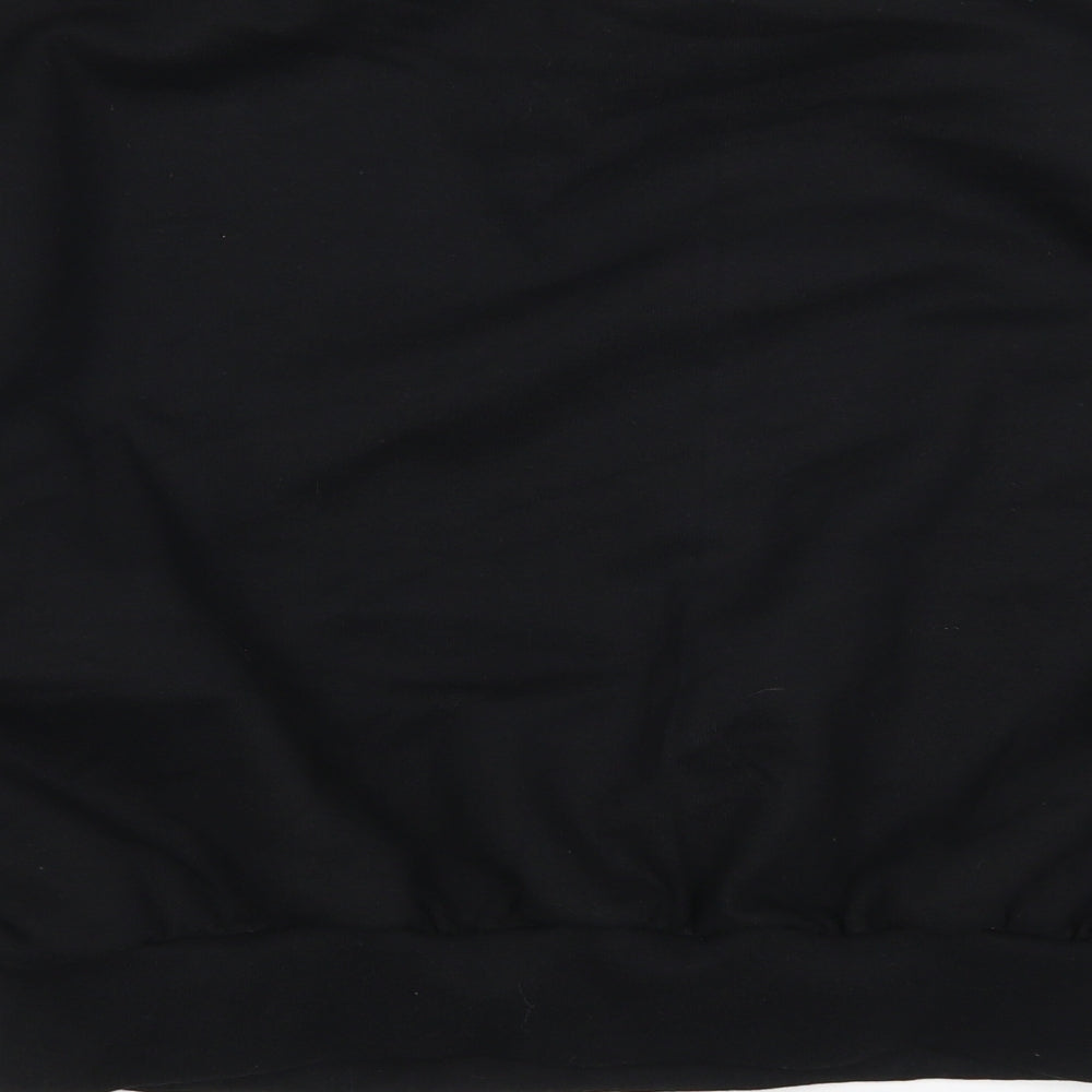 Boohoo Womens Black Pullover Sweatshirt Size 10