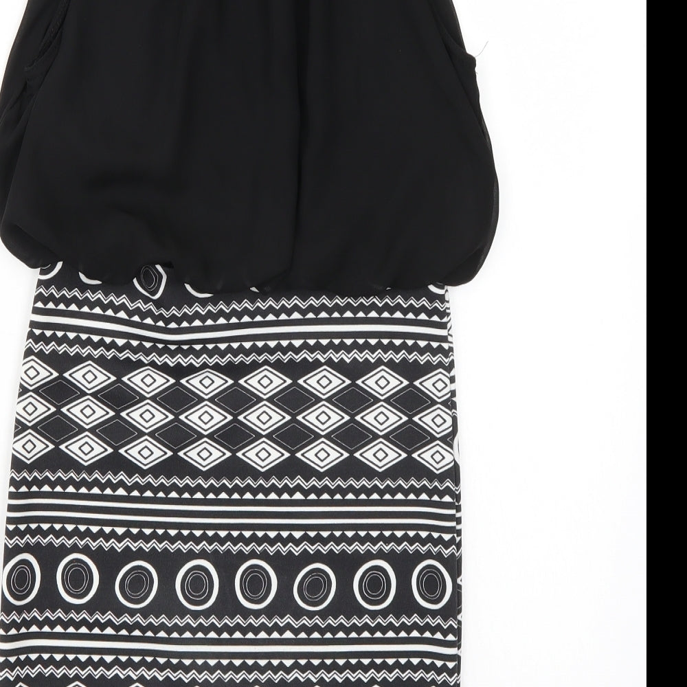 Preworn Womens Black Rayon A-Line Size S