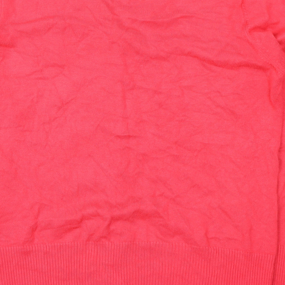 micha Womens Pink Cardigan Jumper Size L