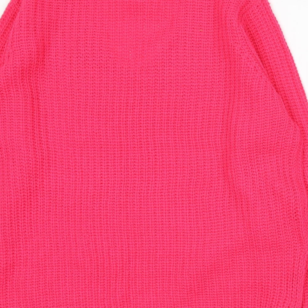Lottie Womens Pink Knit Pullover Jumper Size 12