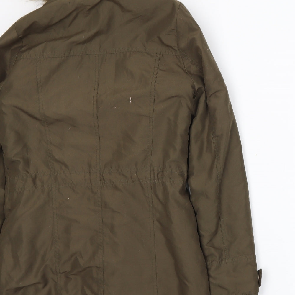 Dorothy Perkins Womens Green Parka Coat Size 6