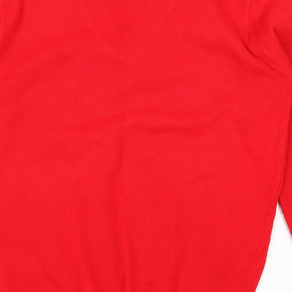 JCB Womens Red Pullover Jumper Size 38