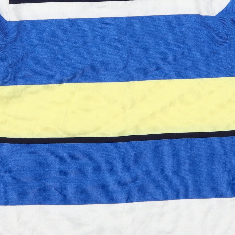 Text Womens Multicoloured Striped Cape Jumper Size S