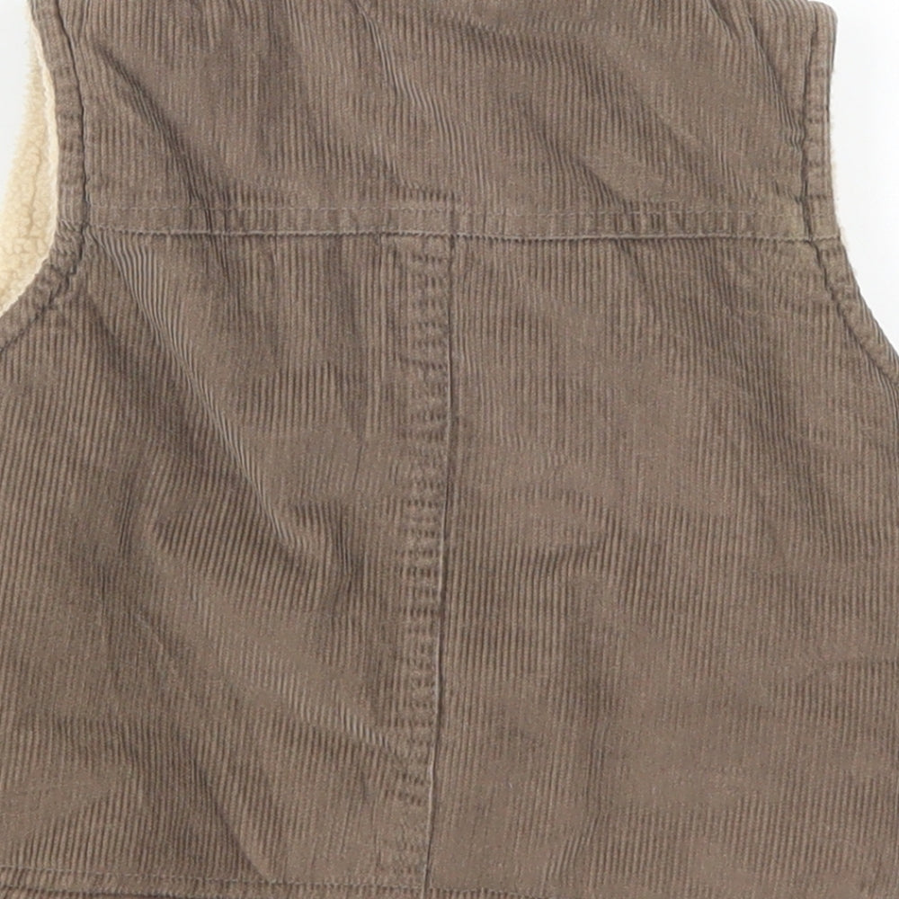 Adams Boys Brown Corduroy Gilet Jacket Size 6-9 Months