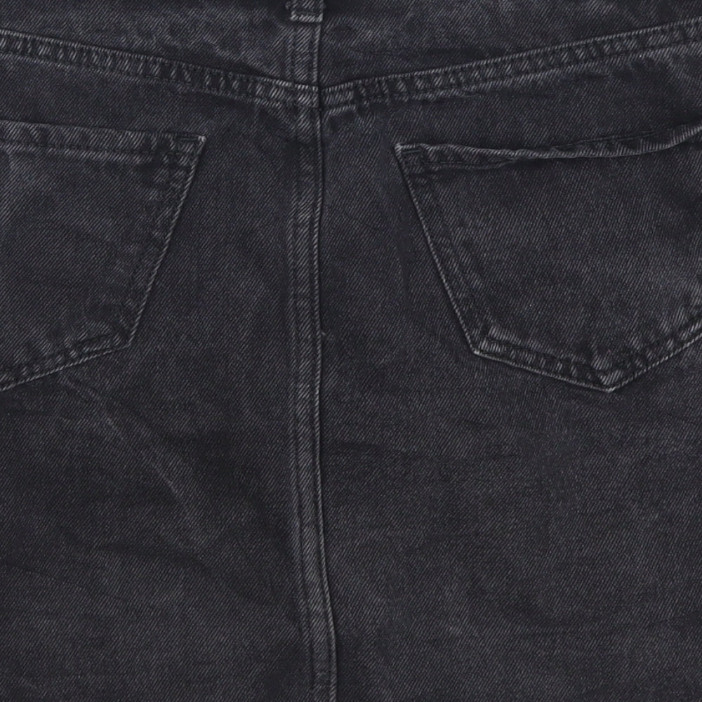 New Look Womens Grey Denim A-Line Skirt Size 6