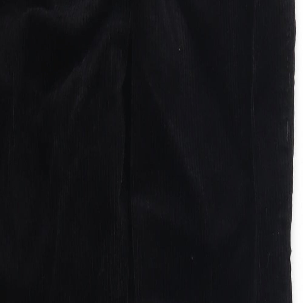 Topshop Womens Black Corduroy Trousers Size 25 in L25 in