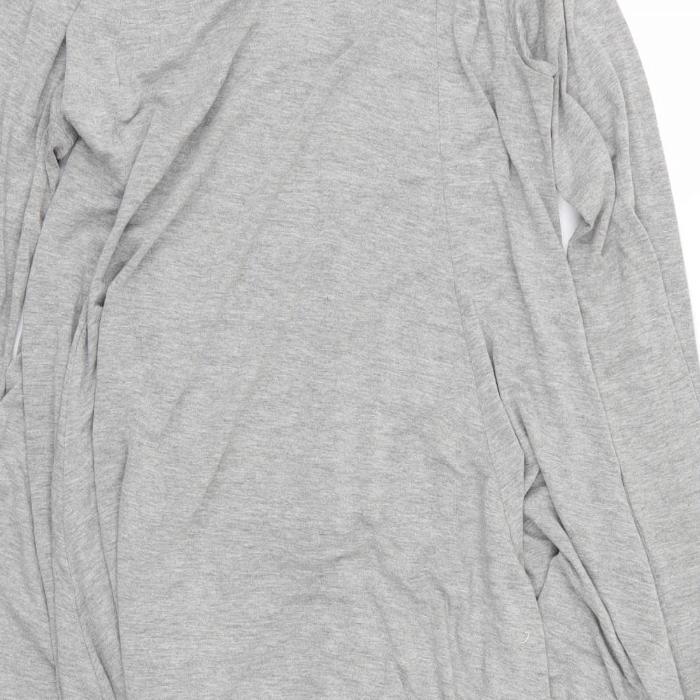 Mia Moda Womens Grey Jersey Cardigan Jumper Size 12