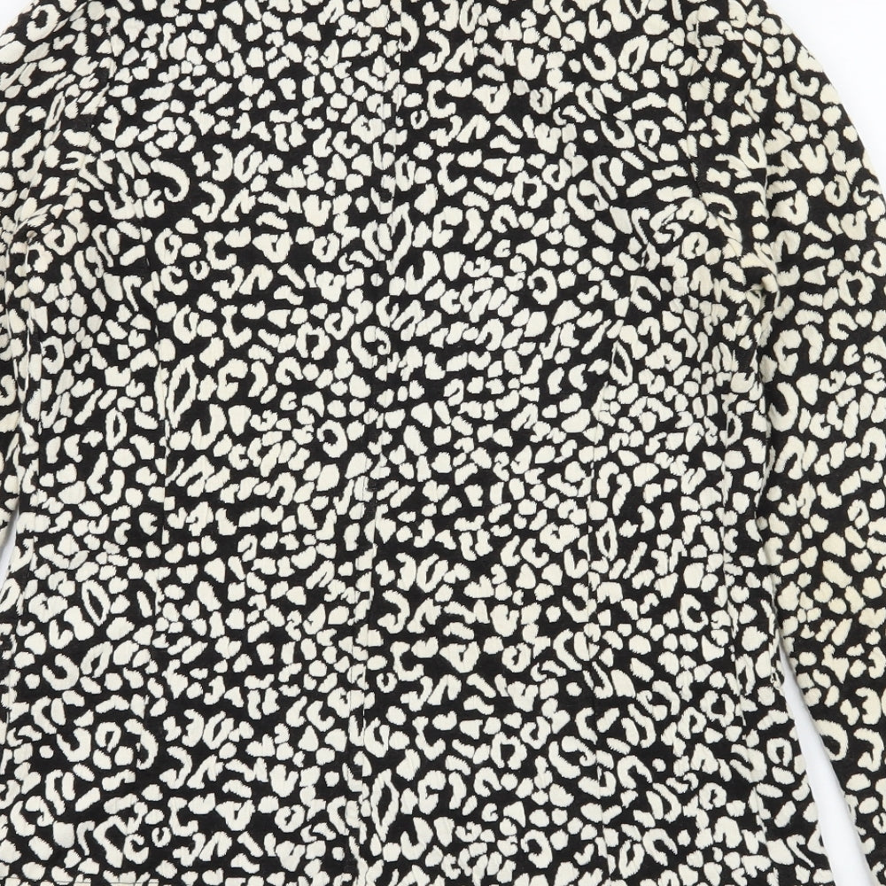 NEXT Womens Ivory Animal Print Jersey Jacket Blazer Size 8