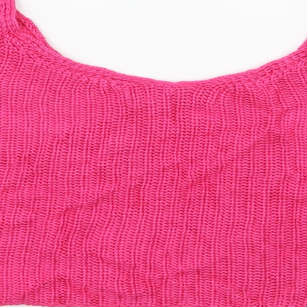 Atmosphere Womens Pink Knit Basic Tank Size 14