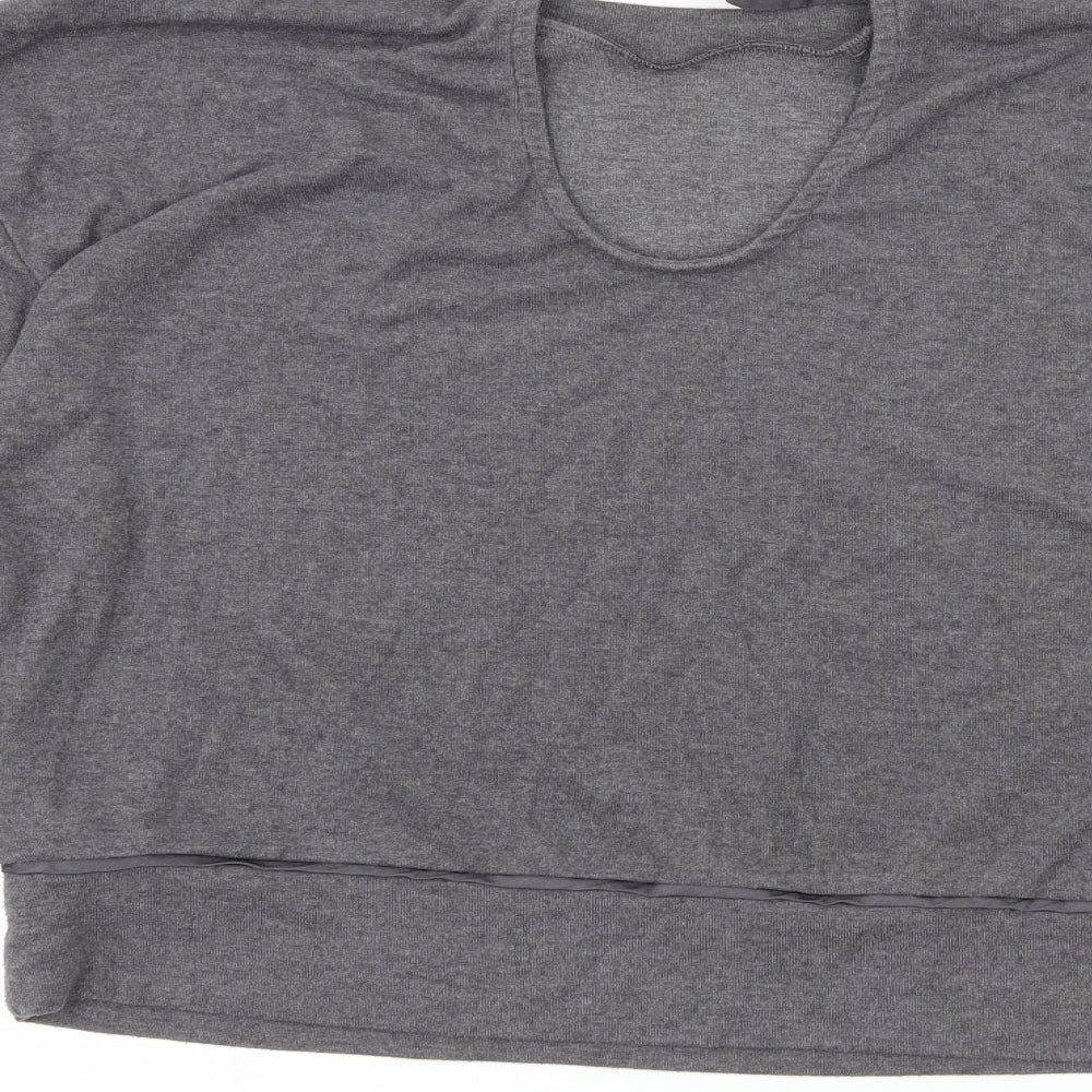 New Look Womens Grey Jersey Pullover Sweatshirt Size S