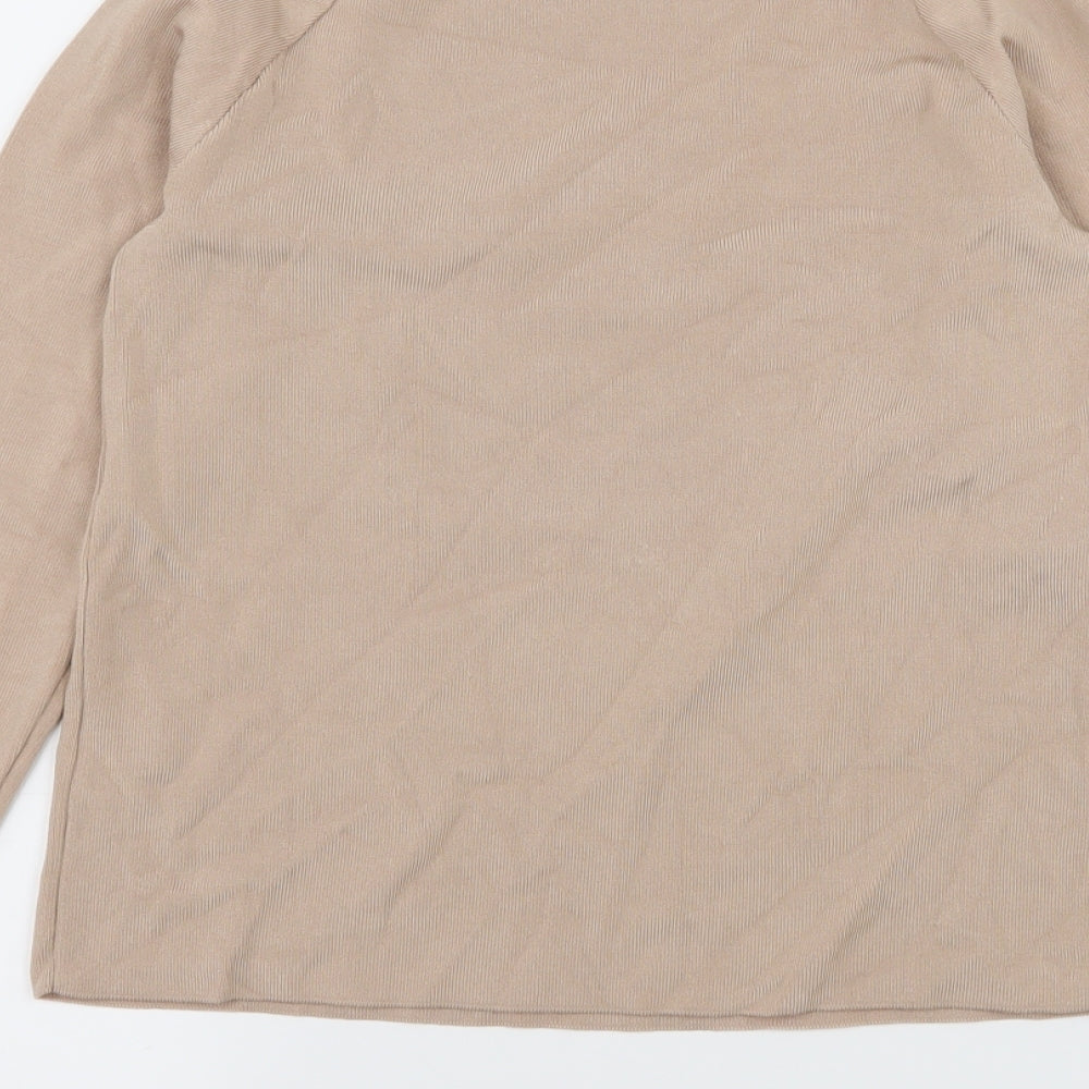 Bik bok Womens Beige Jersey Basic T-Shirt Size M