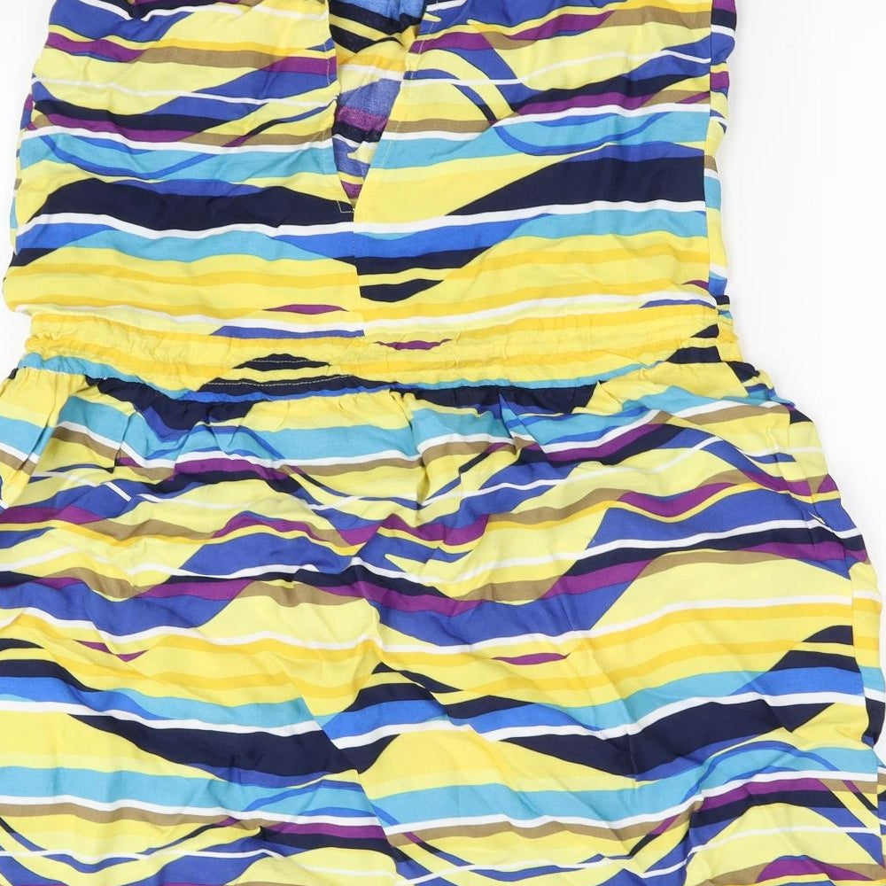 limited collection Womens Yellow Striped Fit & Flare Size 12