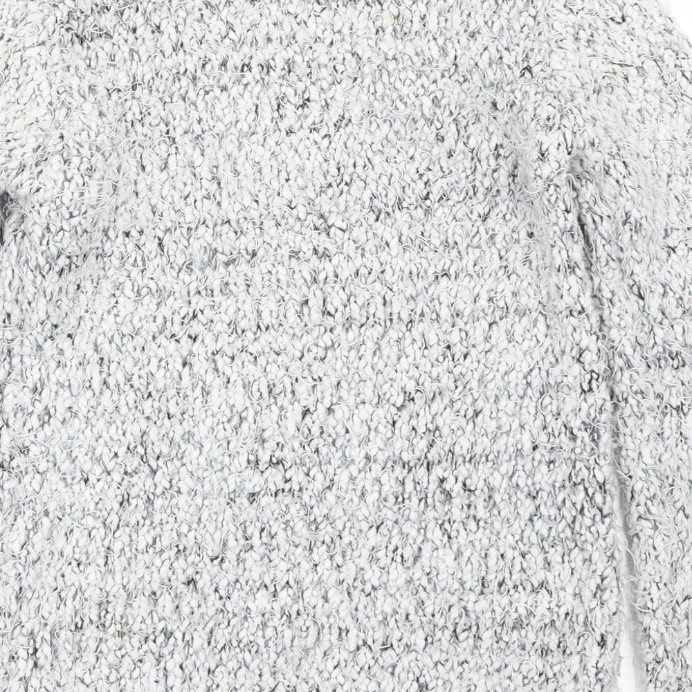 YD Girls Grey Houndstooth Pullover Jumper Size 10-11 Years